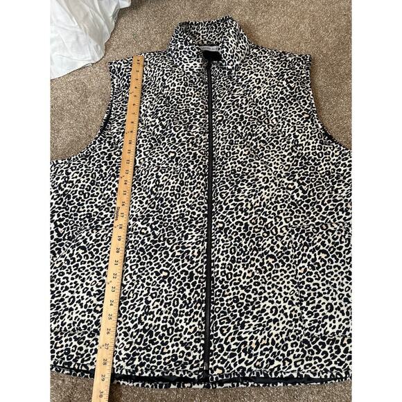 Michelle Mae Cheetah/Leopard Charlie Quilt Puffer Vest Full Zip Pockets SZ 4XL - Picture 5 of 8